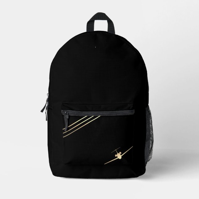 Minimalist Gold Jet Backpack (Front)