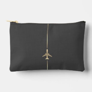 Minimalist Gold Jet Small Travel Pouch Pilot Gift
