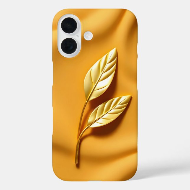Minimalist Gold Leaf iPhone Case (Back)