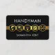 Minimalist Gold Line Handyman Tools Business Card | Zazzle