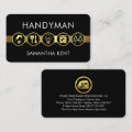 Minimalist Gold Line Handyman Tools Business Card | Zazzle