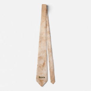 Minimalist Gold Marble Gold Monogram Neck Tie