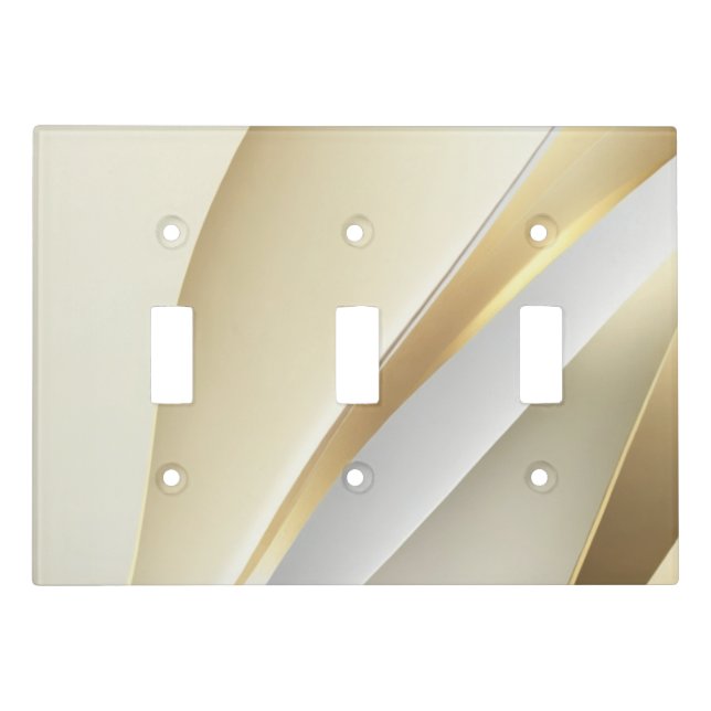 Minimalist Gold Marble Light Switch Covers (Front)