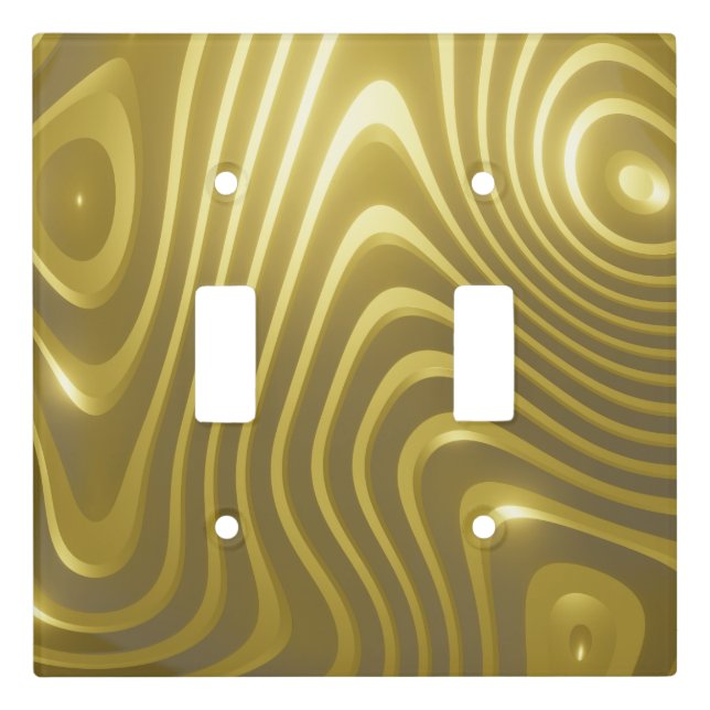 Minimalist Gold Marble Light Switch Covers (Front)