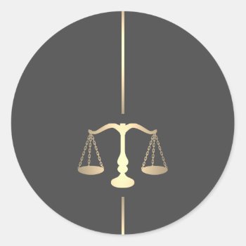 Minimalist Gold Scale Of Justice Symbol Sticker by istanbuldesign at Zazzle