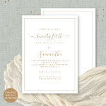 Minimalist Gold Script Border 21st Birthday Party Invitation<br><div class="desc">Elegant Gold Script Border 21st Birthday Party. Available digitally or printed. A minimalist modern text design for your twenty first which is fully customisable, with a single line border. Change the words as required and you can also change text and background colors as well as lots more if you so...</div>