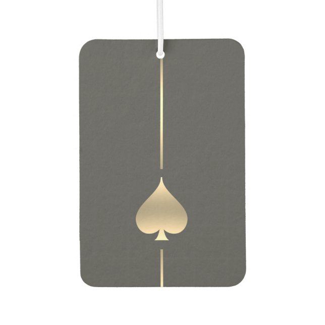 Minimalist Gold Spade Symbol Air Freshener (Front)