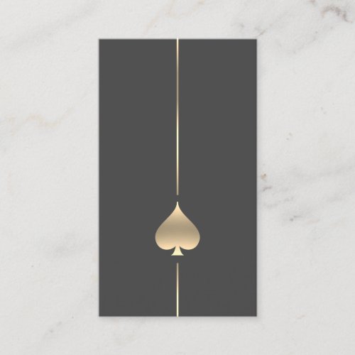 Minimalist Gold Spade Symbol Business Card