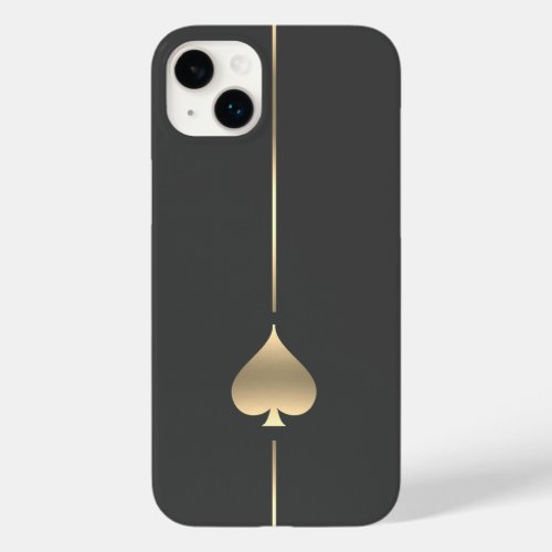 Minimalist Gold Spade Symbol iPhone Case