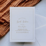 Minimalist Gold Sweet Sixteen Birthday Invitation<br><div class="desc">This minimalist gold sweet sixteen birthday invitation is perfect for a simple 16th birthday party. The modern romantic design features classic gold and white typography paired with a rustic yet elegant calligraphy with vintage hand lettered style. Customizable in any color. Keep the design simple and elegant, as is, or personalize...</div>