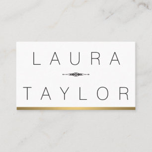 Minimalist Gold Trim Business Card