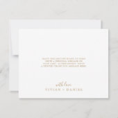 Minimalist Gold Typography Thank You Card (Back)