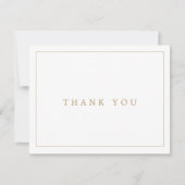 Minimalist Gold Typography Thank You Card (Front)