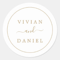 Minimalist Gold Wedding Envelope Seals