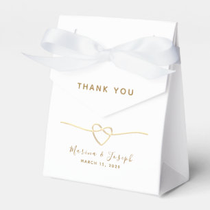 Minimalist Gold Wedding Favor Box