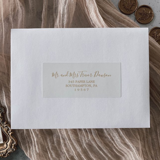 Minimalist Gold Wedding Guest Address Labels (Creator Uploaded)