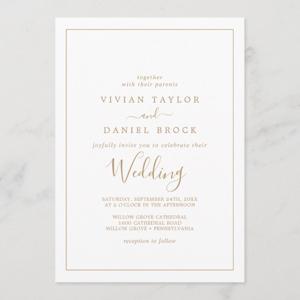 Yellow Wedding Invitations | Zazzle
