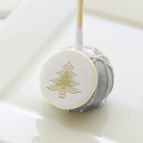 Minimalist Gold  White Iconic Christmas Tree Cake Pops