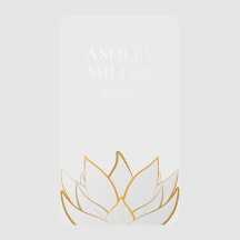 Minimalist gold white lotus vertical