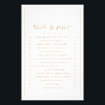 Minimalist Gold Would She Rather Game Flyer<br><div class="desc">This minimalist gold would she rather game is perfect for a simple wedding shower. The modern romantic design features classic gold and white typography paired with a rustic yet elegant calligraphy with vintage hand lettered style. Customizable in any color. Keep the design simple and elegant, as is, or personalize it...</div>