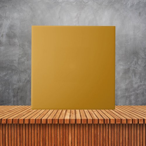 Minimalist Golden Auric Yellow Solid Color  Ceramic Tile
