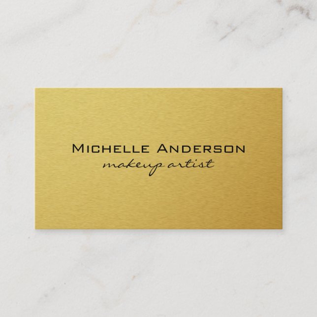 Minimalist Golden Business Card (Front)
