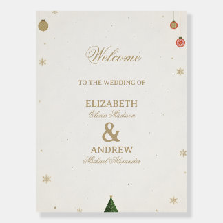 Minimalist Golden Festive Winter Grace Foam Board