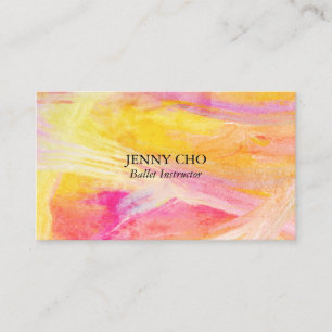 Minimalist golden painting textured business card