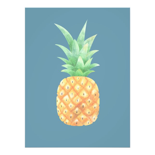 Minimalist Golden Pineapple Photo Print (Front)