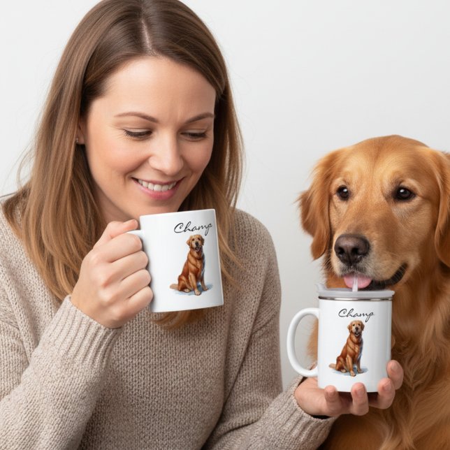 Minimalist Golden Retriever Art Mug (Creator Uploaded)