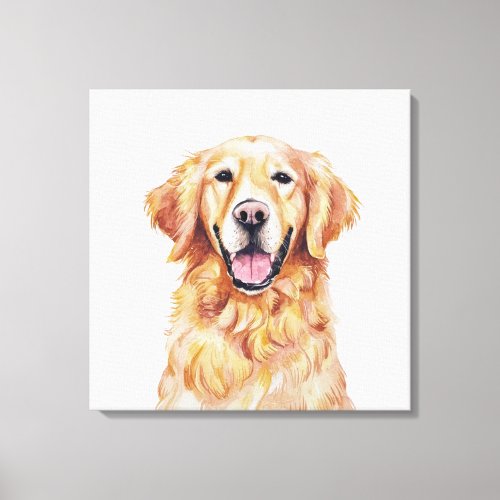  Minimalist Golden Retriever Dog Inspired  Canvas Print