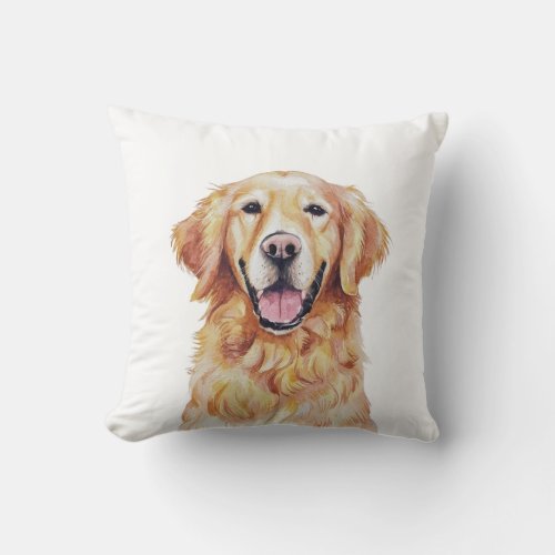 Minimalist Golden Retriever Dog Inspired  Throw P Throw Pillow