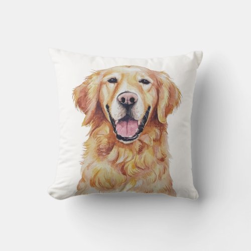  Minimalist Golden Retriever Dog Inspired  Throw Pillow