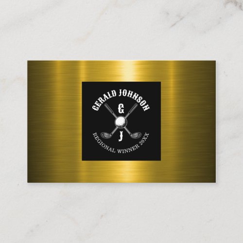 Minimalist Golf Monogram Design Business Card