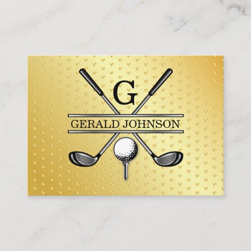 Minimalist Golf Monogram Design Business Card