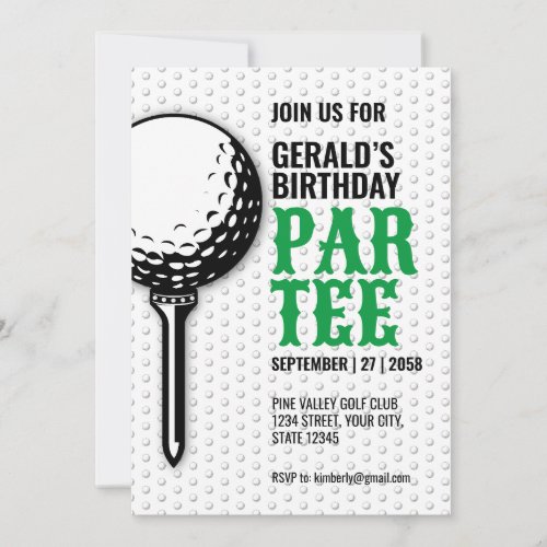 Minimalist Golf Party Design Design Invitation