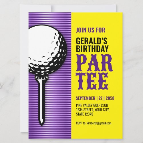 Minimalist Golf Party Design Design Invitation