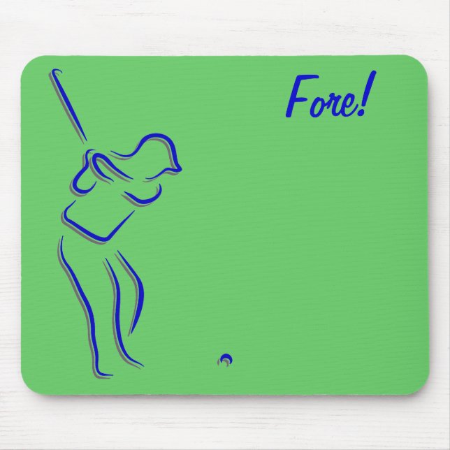 Minimalist Golf Swing Mousepad (Front)