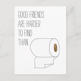 Minimalist good friends COVID 19 illustrated Postcard