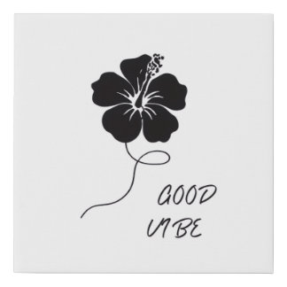 Minimalist Good Vibe Hibiscus Wall Art