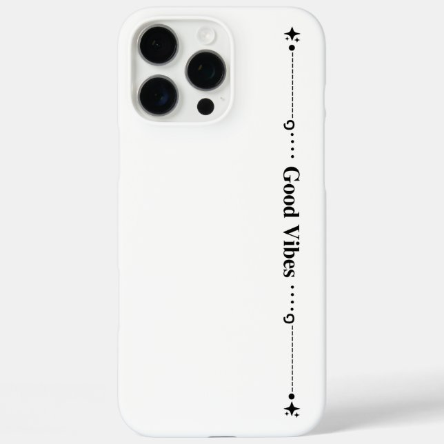 Minimalist "Good Vibes" Celestial White iPhone Cas Case-Mate iPhone Case (Back)