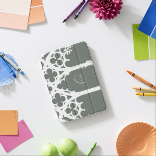 Minimalist Gothic Window Calligraphy Sage Green iPad Mini Cover