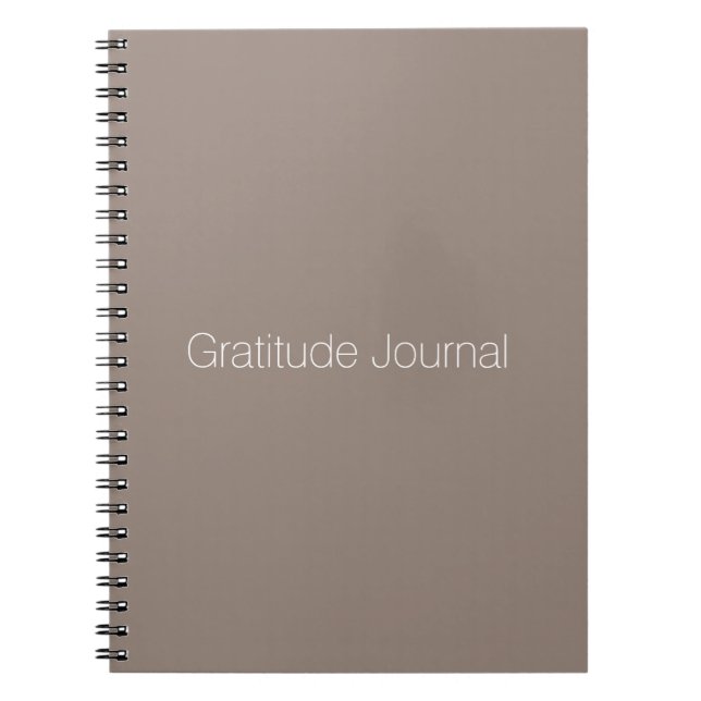 Minimalist grace beige custom gratitude journal (Front)