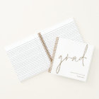 Minimalist Grad Gold Script Graduate Guest Book