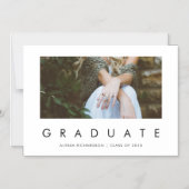 Minimalist Grad | Photo Graduation Announcement (Front)