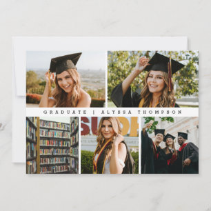 Minimalist Grad Photos Graduation Announcement