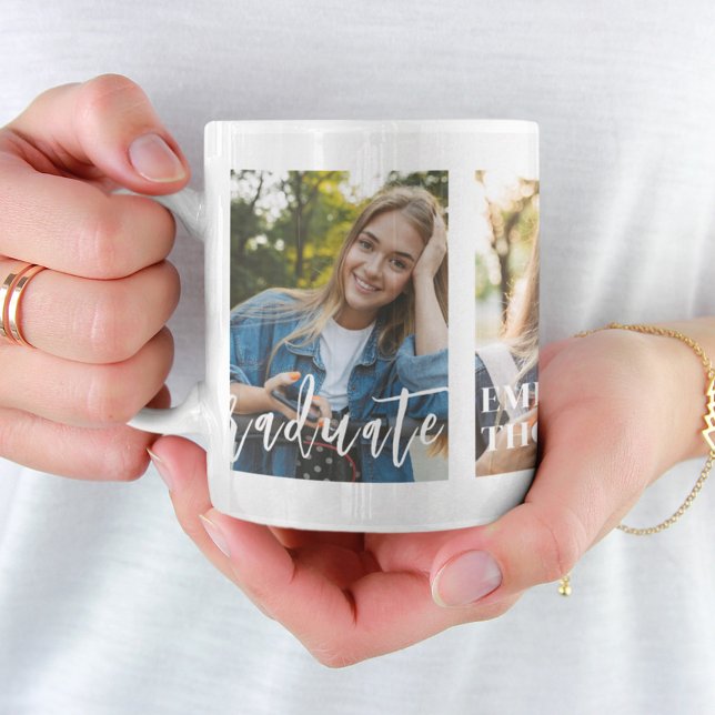 Minimalist Graduate Picture Photo Calligraphy  Coffee Mug (Creator Uploaded)