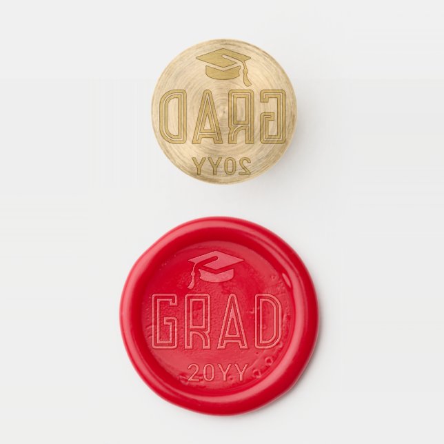 Minimalist Graduation 2026 Wax Seal Stamp (Stamped)