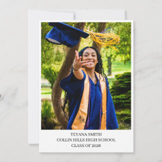 Minimalist Graduation Announcement Invitation