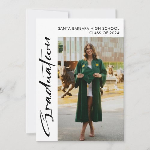 Minimalist Graduation Announcement Multiple Photo Invitation